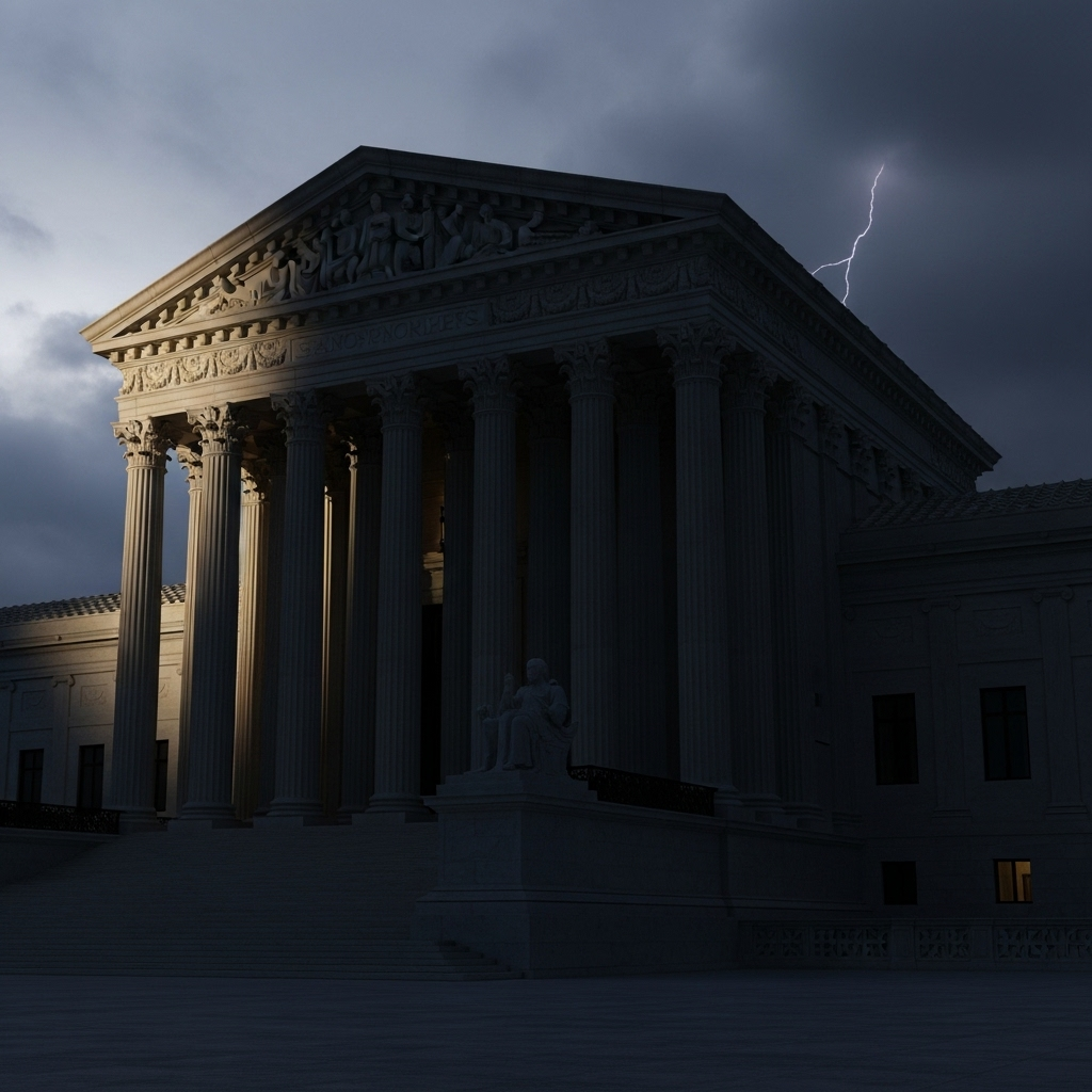 Public's 'Disconnect': 3 Points from Justice Barrett 2 The Supreme Court building facade, representing the institutional barrier contributing to the public's 'disconnect'.