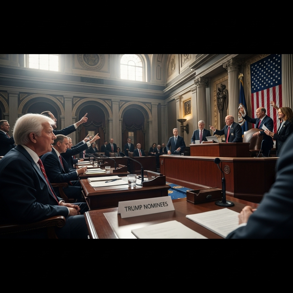 Trump Nominees: GOP Weighs Nuclear Option for 30+ Judges 2 The U.S. Capitol building where senators are debating the future of Trump nominees.