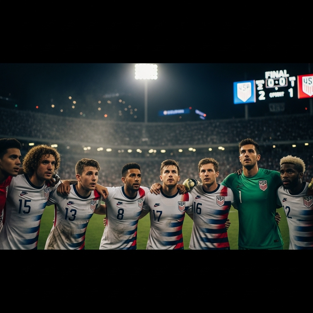 Good Win: USMNT Takes 3 Points; Is It Messi's Last Dance? 4 The USMNT huddles together after a good win, looking towards their next match.