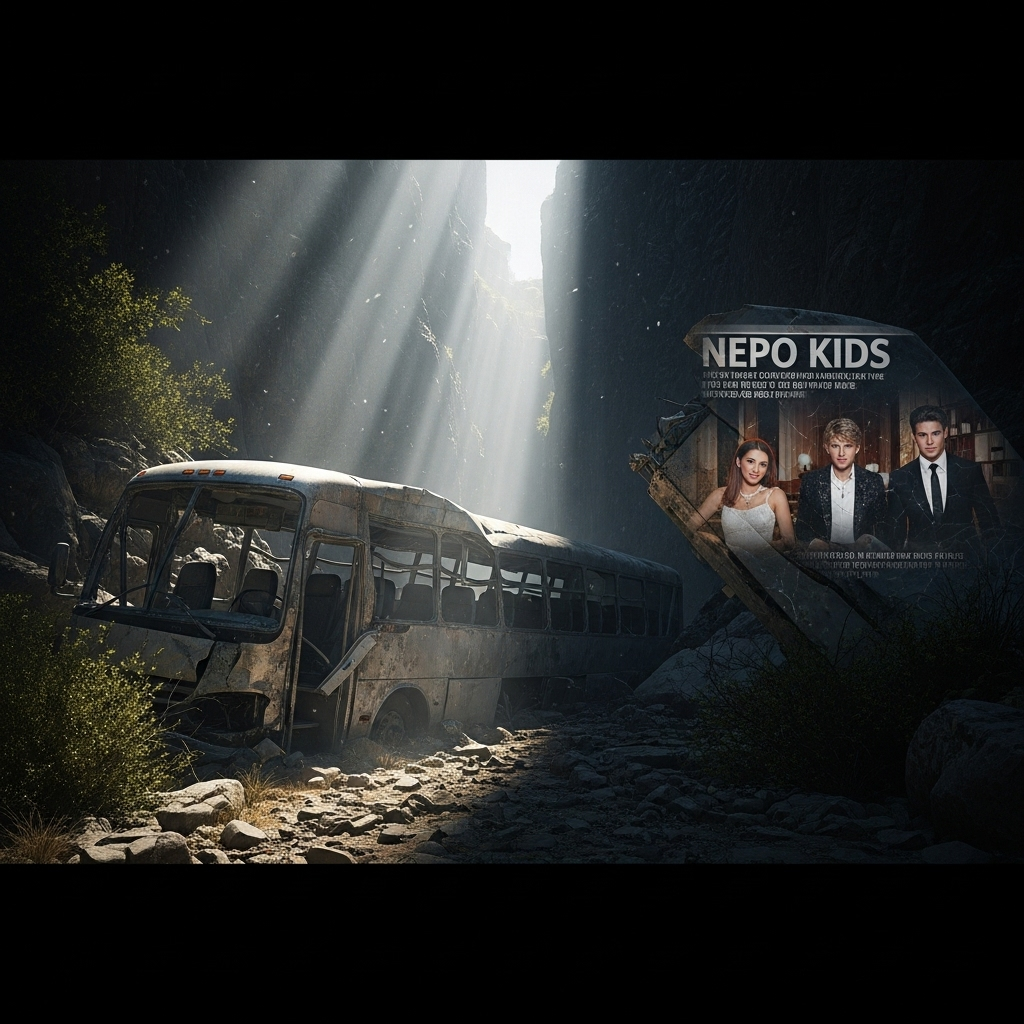 Nepo Kids: 19 Dead, Nepal Ministers Resign Amid Youth Anger 2 The wreckage of the bus in the ravine, highlighting the tragedy caused by negligence linked to nepo kids.